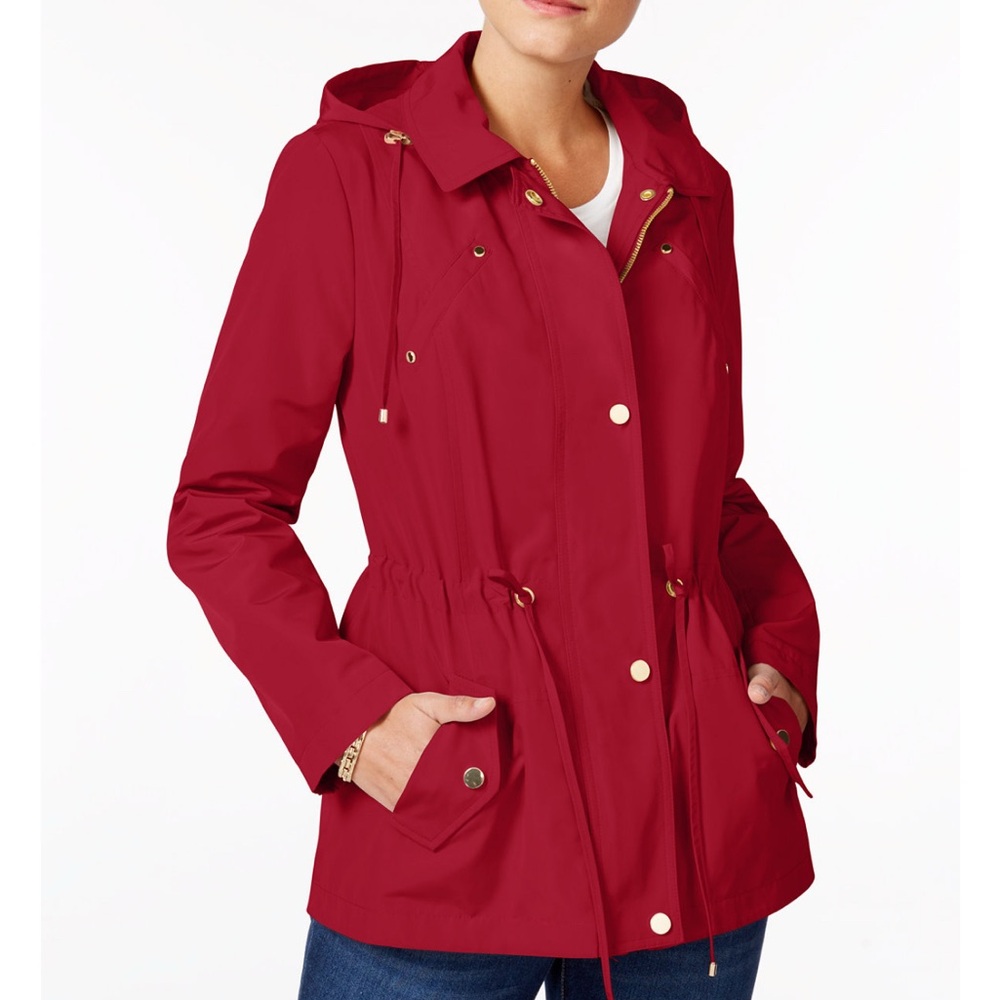 NWT Petite Water-Resistant Hooded Anorak Jacket